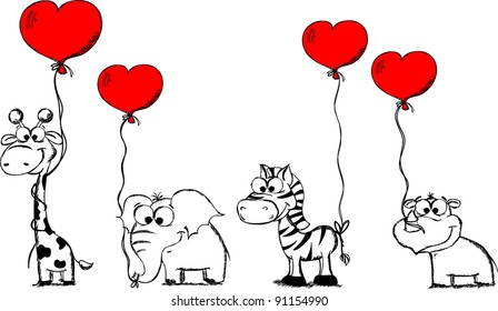 The card for Valentine's Day, the background