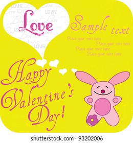 The card for Valentine's Day, the background