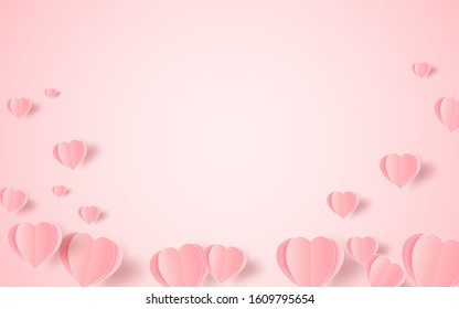 card Valentine's day balloon heart love Invitation on vector abstract background