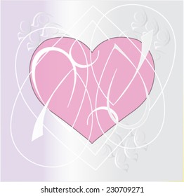 card for Valentine's Day in cold tones