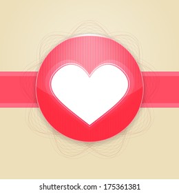 Card for Valentines day with heart