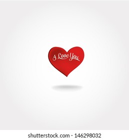 card valentine's day Heart. Vector background 