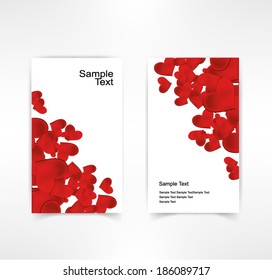 card valentine's day Heart. Vector background