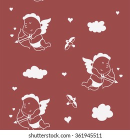card Valentine's day. love symbol, character, icon, emblem, logo. angel, Cupid