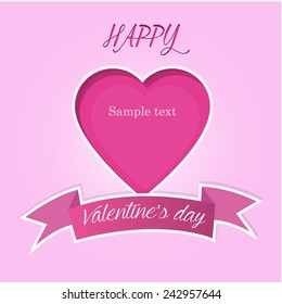 Card for valentines day. Vector