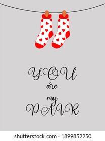 Card for Valentine's Day - You are my pair