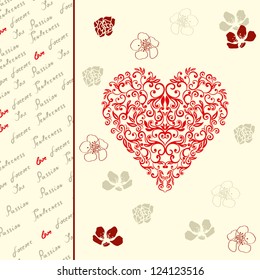 Card with Valentines heart