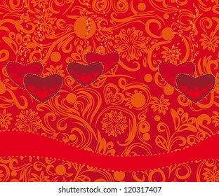 card for valentines party. Vector background