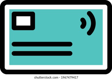 icono de la línea de clavija vectorial de tarjeta