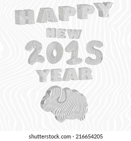 Card of a vector format of "Happy New 2015 Year".