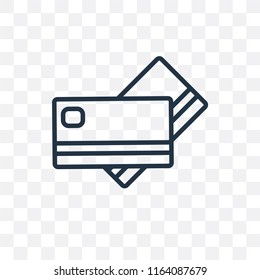 Card vector icon isolated on transparent background, Card logo concept