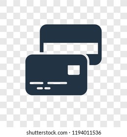 Card vector icon isolated on transparent background, Cit card transparency logo concept