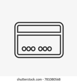 Card vector icon isolated on light grey background
