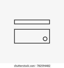 Card vector icon isolated on light grey background