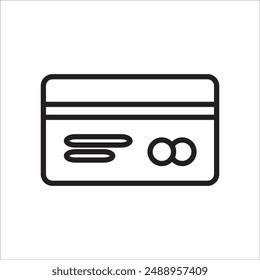 card vector icon line template