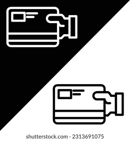 Card Vector icon, Outline style, isolated on white Background.