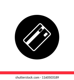 Card vector icon, payment symbol. Simple, flat design for web or mobile app