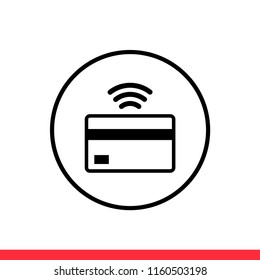 Card vector icon, payment symbol. Simple, flat design for web or mobile app