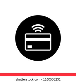 Card vector icon, payment symbol. Simple, flat design for web or mobile app