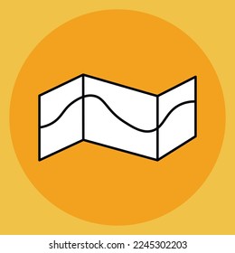 Ilustración vectorial de tarjeta. Icono de lugar de designación