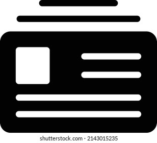 Ilustración vectorial de tarjeta en un fondo transparente.Símbolos de calidad premium.Icono vector glifos para el concepto y diseño gráfico.