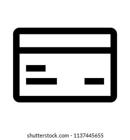 card vector line icon