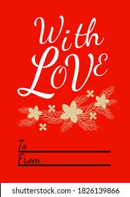 card vector with love , to mace a with , new ear and merry christmas