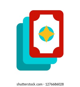 Card vector, Magic related flat design icon