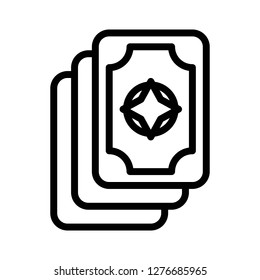 Card vector, Magic related line design icon