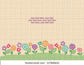 card with vector stylized flowers