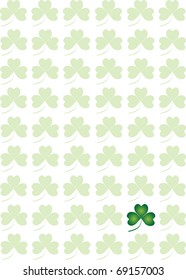 card vector with symbols of clovers