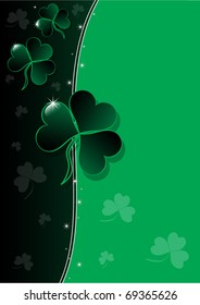 card vector with symbols of clovers