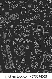  Card vector template illustration of space. Moon, planet, rocket, earth, cosmonaut, comet universe Classification milky way cosmos
