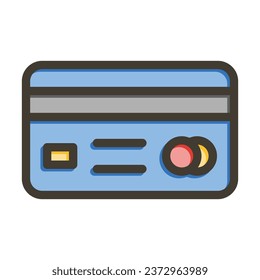 Card Vector Thick Line Filled Colors Icon For Personal And Commercial Use.
