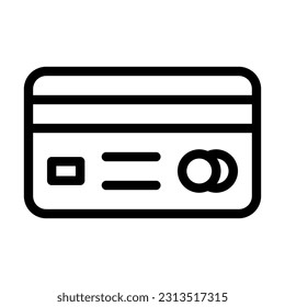 Icono De Línea Gruesa Del Vector De Tarjeta Para Uso Personal Y Comercial.
