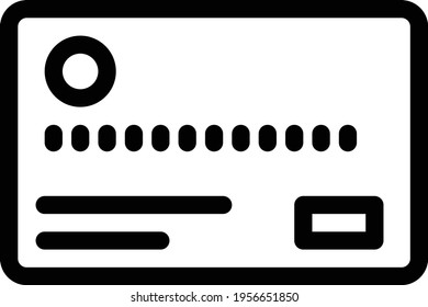 card vector thin line icon