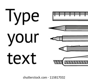 Card with vector tools designer