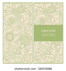 Card. Vegetative ornament. 