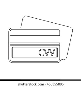 Card Verification Value CVV icon illustration design