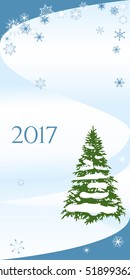 Card of vertical format DL to Christmas and New year