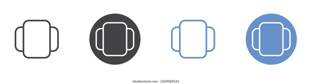 Card view icon vector symbol outline sign