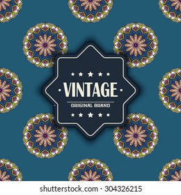 Card. Vintage decorative elements. Ornamental floral business cards, oriental pattern, vector illustration.  Islam, Arabic, Indian, turkish, pakistan, chinese, ottoman motifs.
