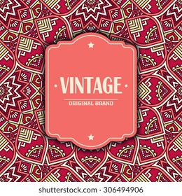 Card. Vintage decorative elements. Ornamental floral business cards, oriental pattern, vector illustration.  Islam, Arabic, Indian, turkish, pakistan, chinese, ottoman motifs.