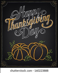 Card with vintage elements. Thanksgiving day