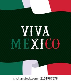 Karte von viva mexico mit Flaggen