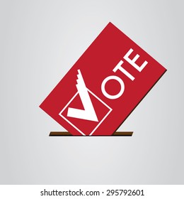 Card with Voting Symbols Vector Design