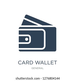 card wallet icon vector on white background, card wallet trendy filled icons from General collection, card wallet vector illustration