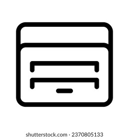 Icono de cartera de tarjetas Icono de vector Ilustración de diseño