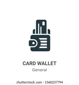 Card wallet vector icon on white background. Flat vector card wallet icon symbol sign from modern general collection for mobile concept and web apps design.
