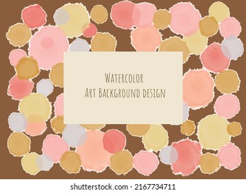 Card with watercolored abstract background. Vector design.